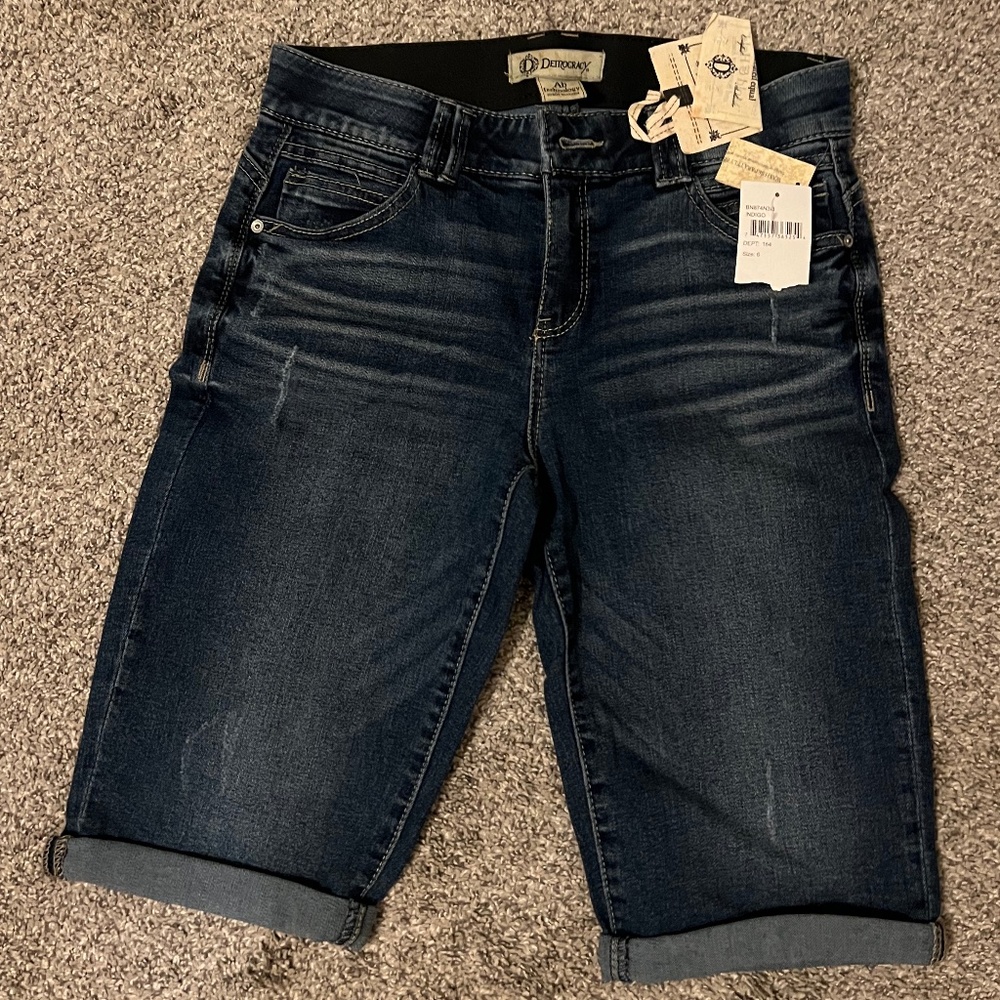 Democracy Dark Wash Denim Shorts